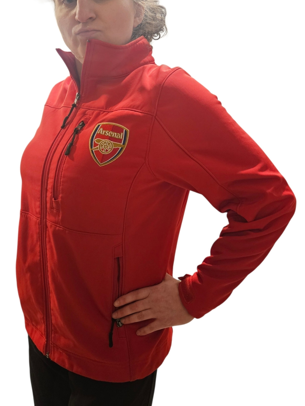 Official Arsenal FC Red Softshell Full-Zip Fleece Jacket – Men's Size S